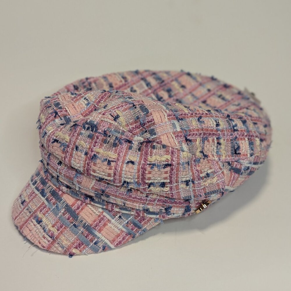 Chic Pink Tweed Newsboy Cap Cato Designs NWT - Picture 3 of 7
